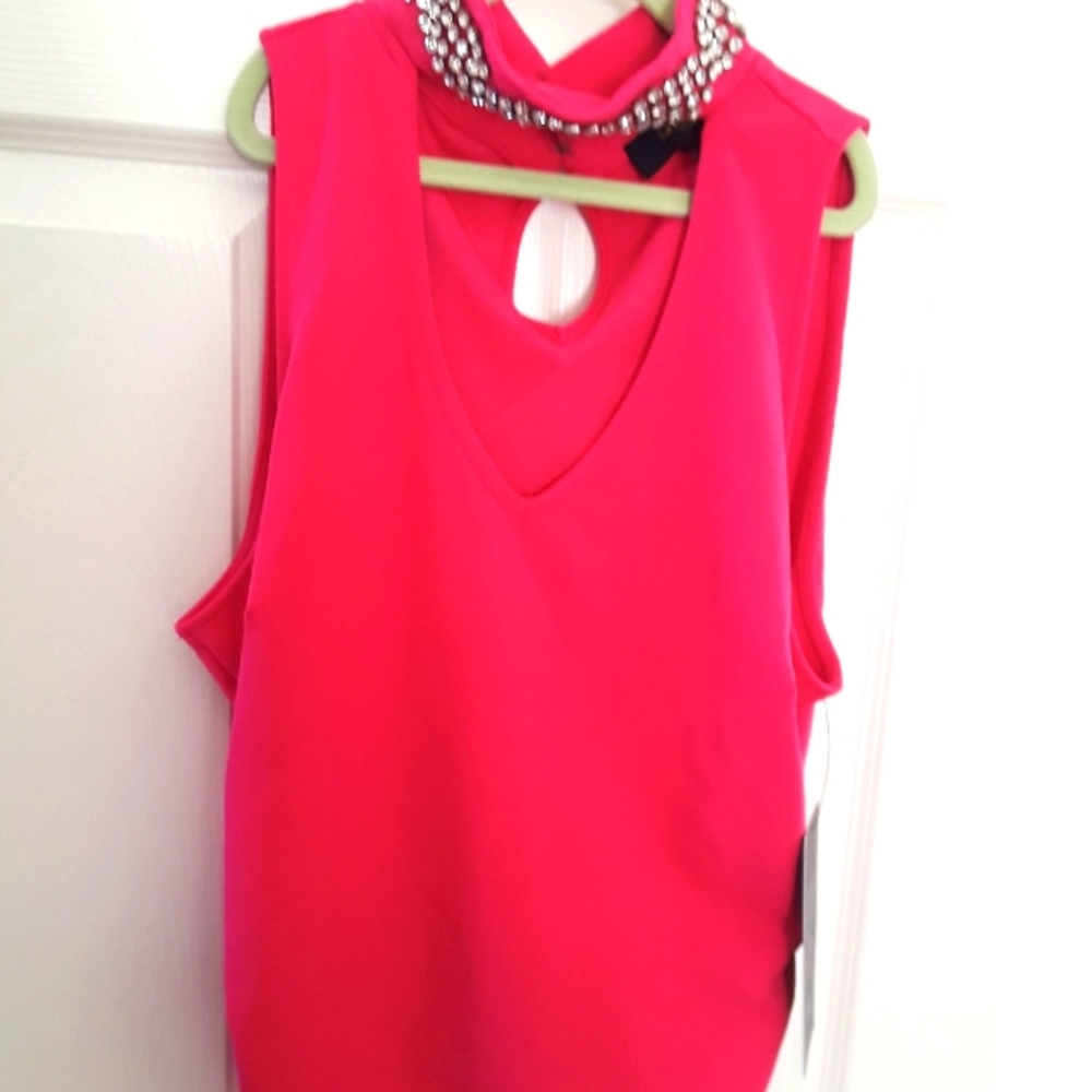 Beautiful hot pink bling top